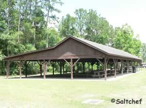 2 large pavilions at Satilla River Waterfront Park